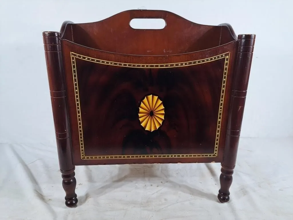 Vintage Wooden Magazine Holder