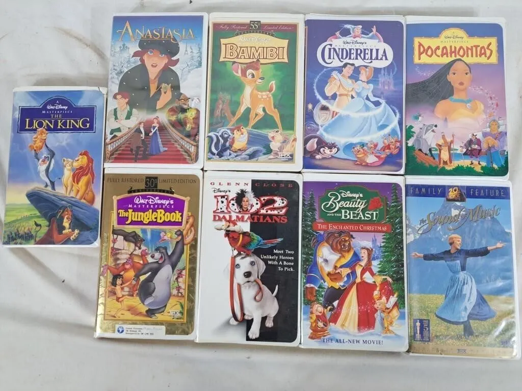 Disney and Fox VHS Tape Movies