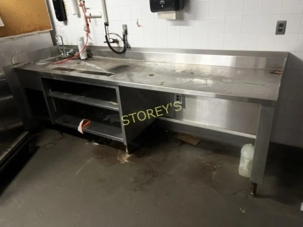 ~115" HD S/S Back Work Counter