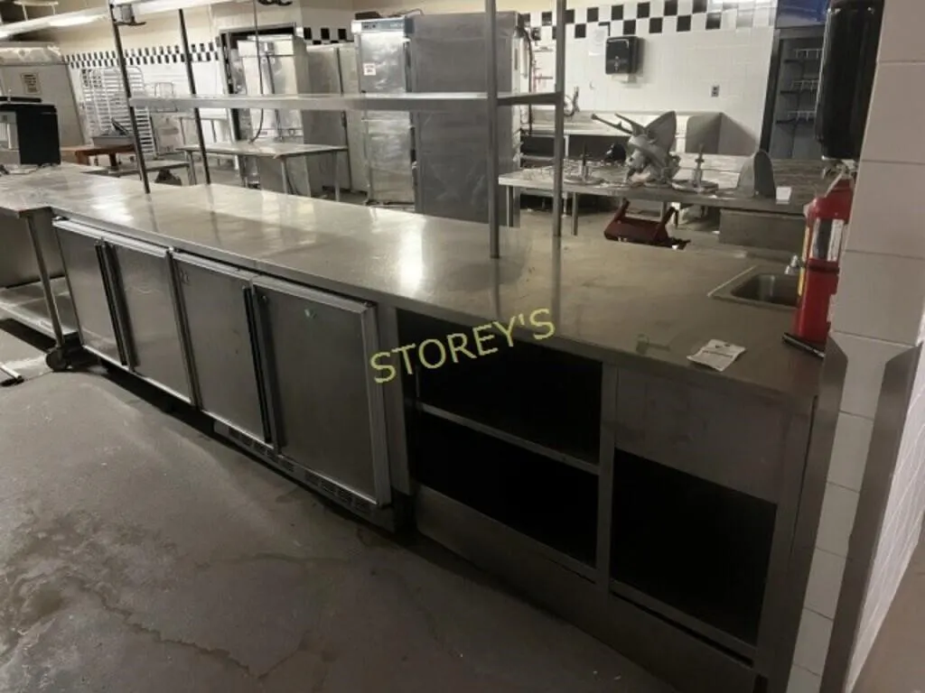 S/S Island Station w/ Above Overhead Shelf
