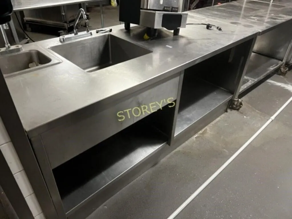 HD S/S Work Table w/ Hand Sink & Pot Sink