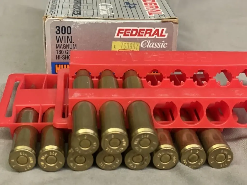 Open box of 11 Federal .300 WIN MAG rifle