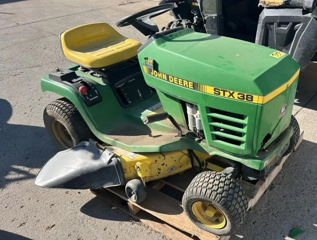 John Deere Model STX38, 12.5hp Riding Lawnmower,