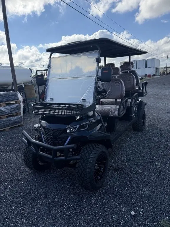 Black Model GC42S 6 Seater Electric Golf Cart (new