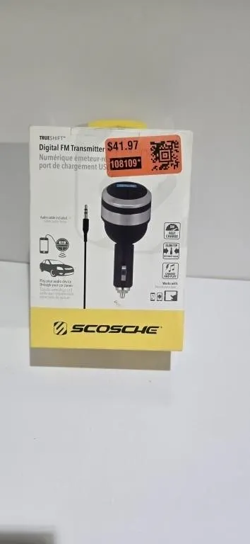 Scosche Digital FM Transmitter with USB Charging