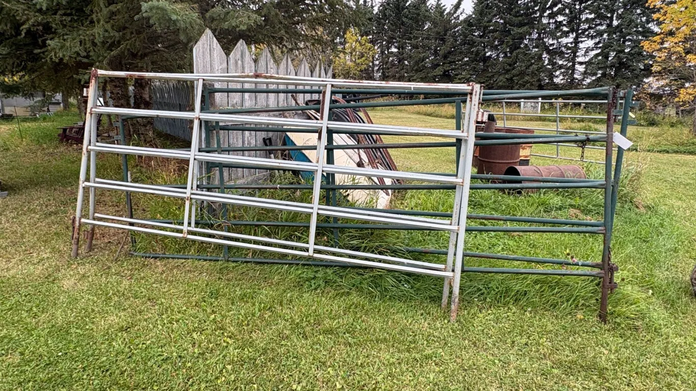 2- Grey & 2- green panels, approx. 10 ft., selling all together