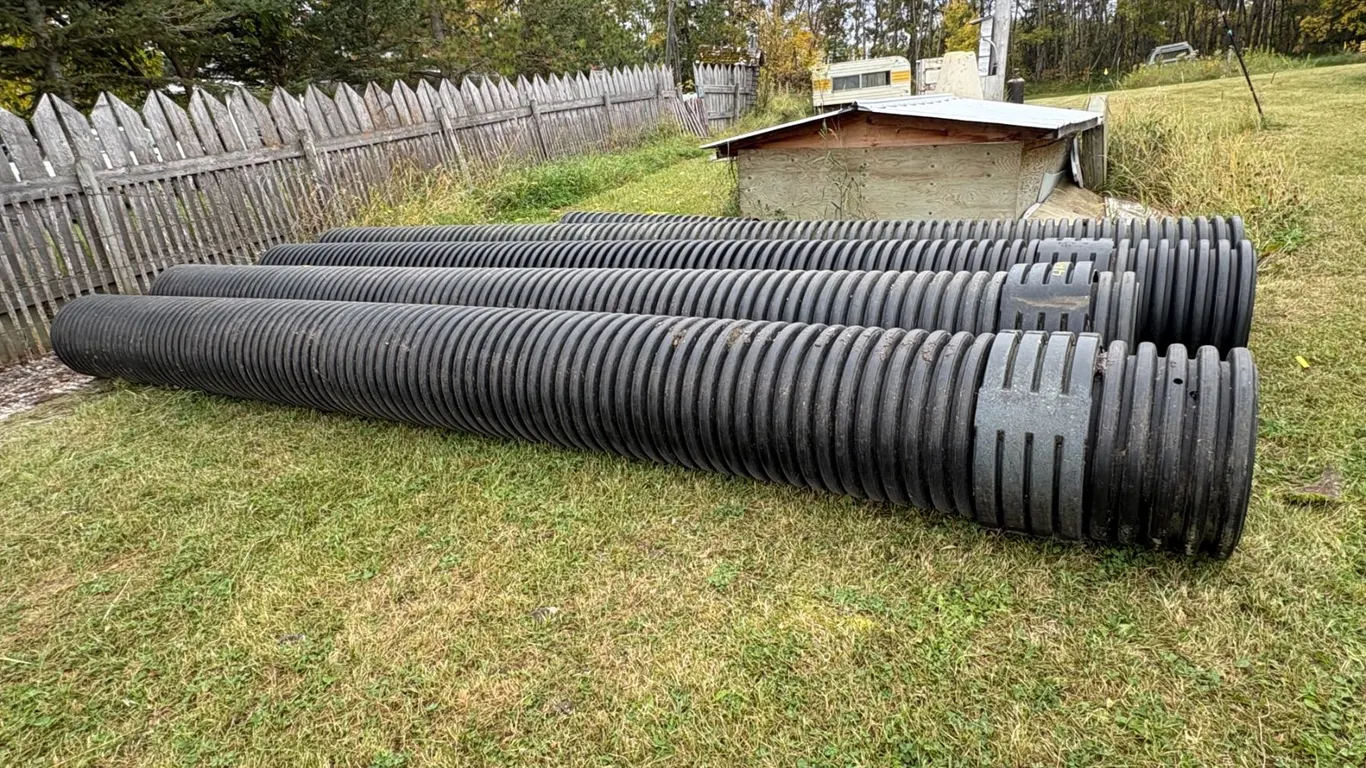 18 inch Inside dia. X 20 ft. black plastic culvert