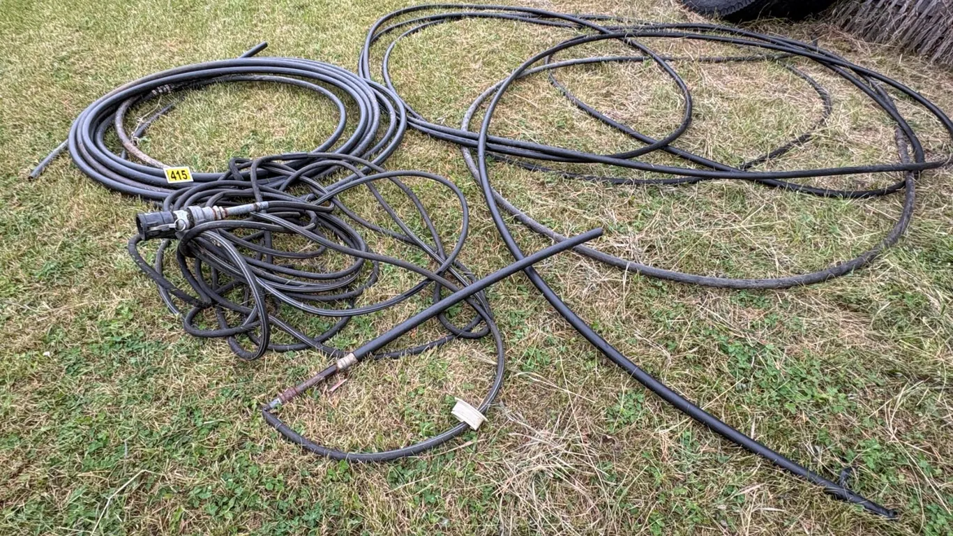 Variety of black plastic hose