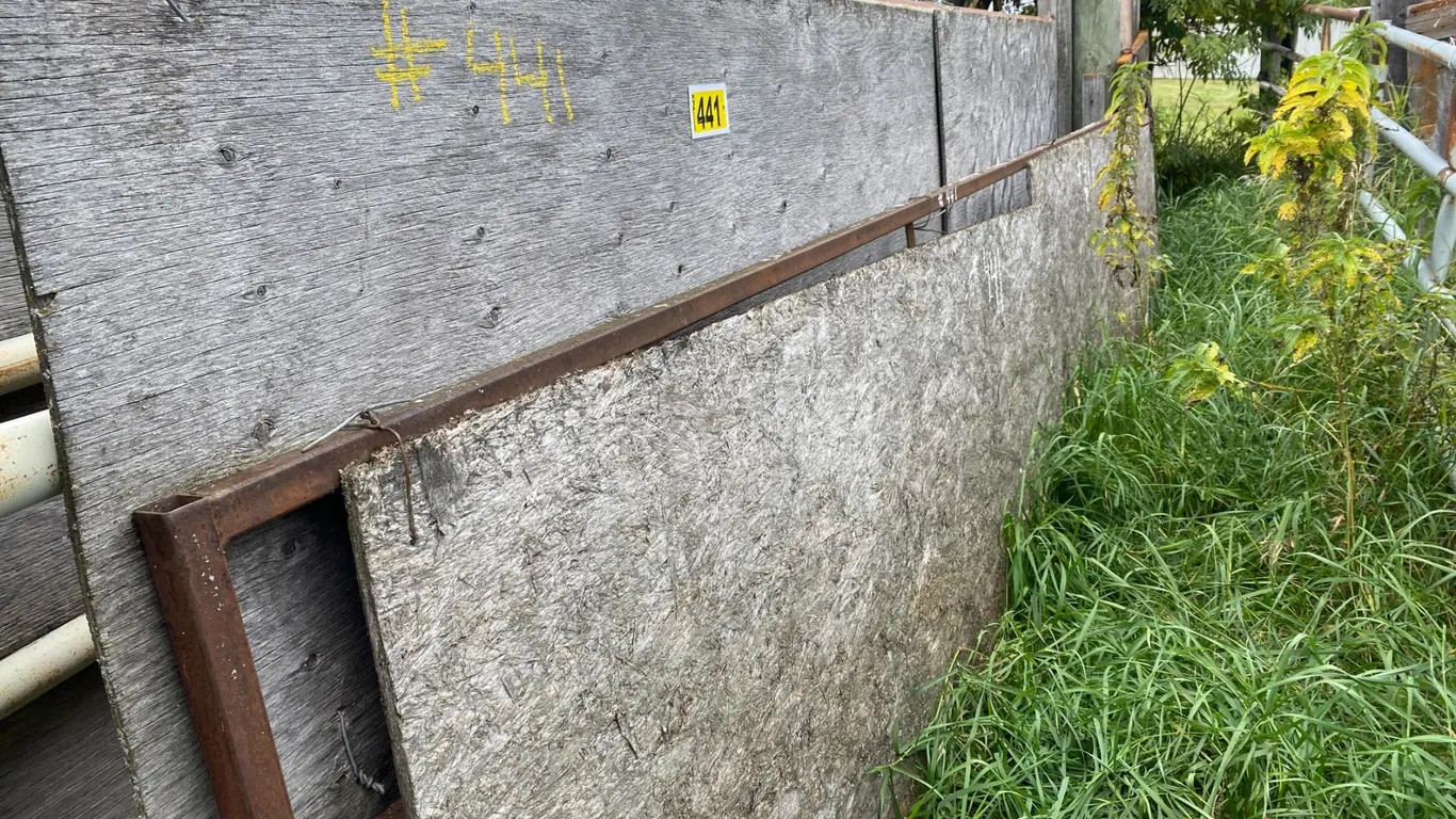 Approx. 5- Steel panels along loading Shute, Shute does not sell