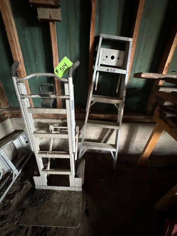 2-Wheel cart & step ladder