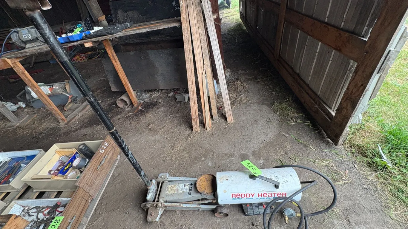 Ready heater & 2 1/2-ton floor jack