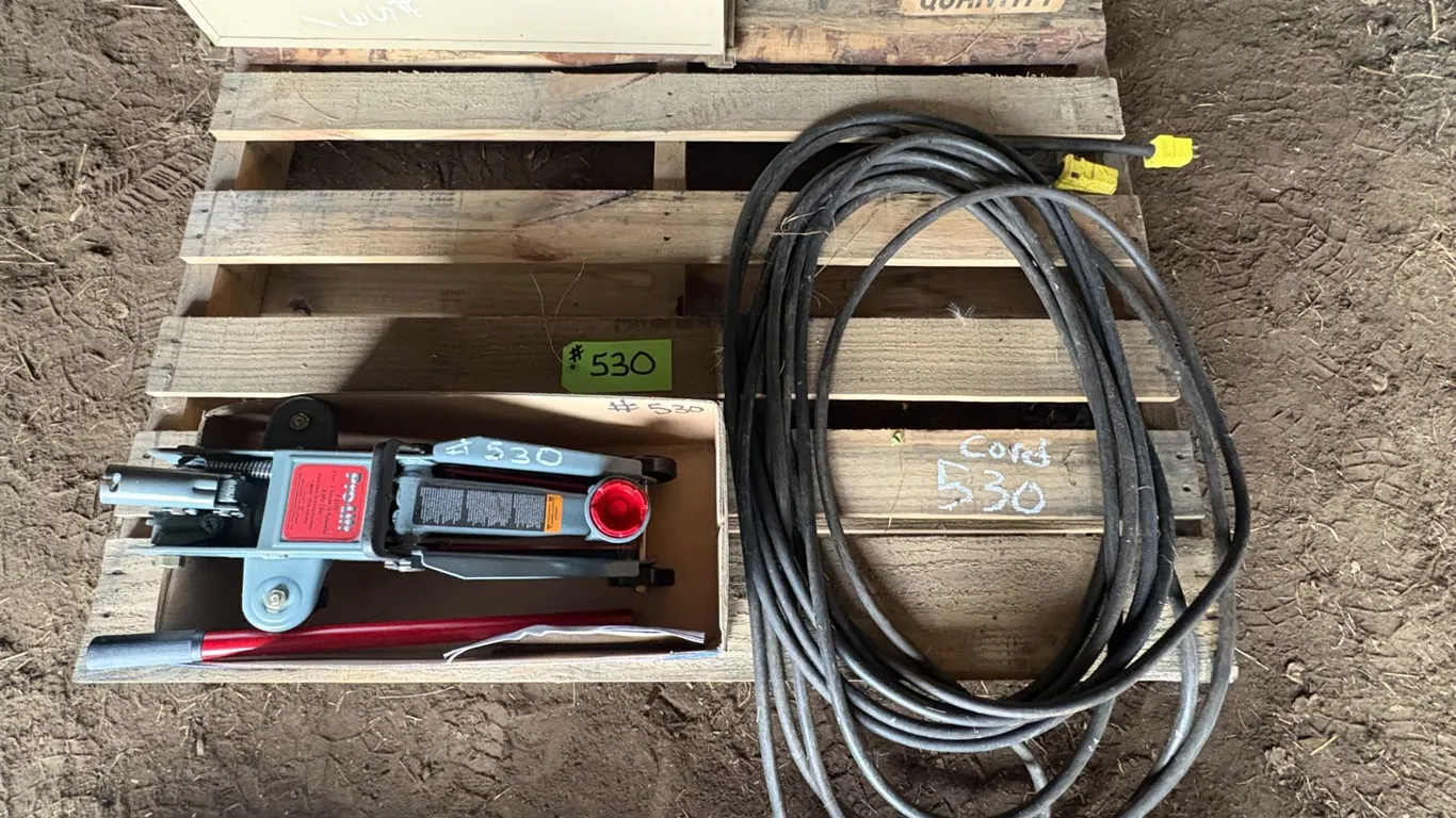 Floor jack & heavy cord