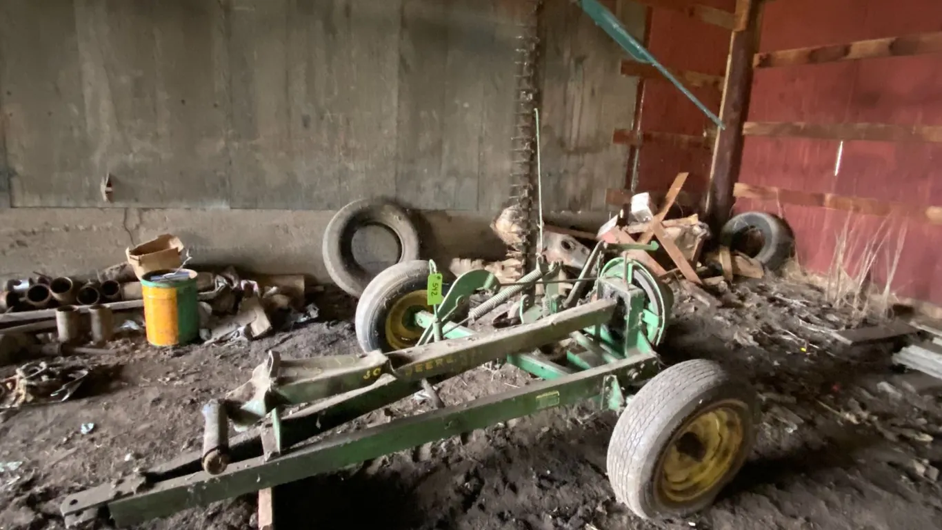 JD #37, 7 ft. sickle mower, No PTO, shedded