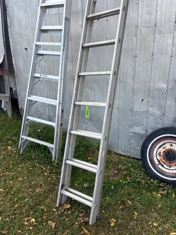 10 ft. alum. step ladder & ext. ladder