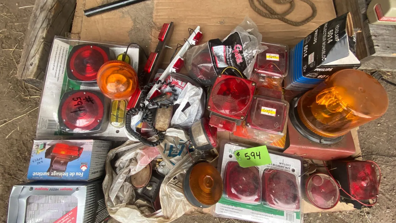 large qty of lights, flashes, mainly new