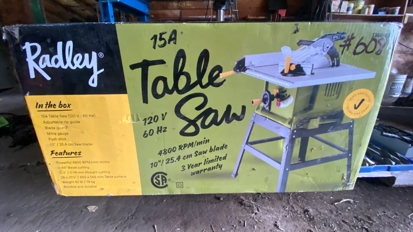 Radley table saw, as new