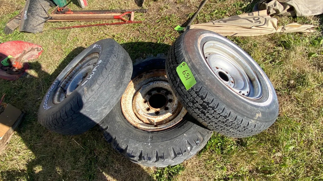 3- Tires c/w rims