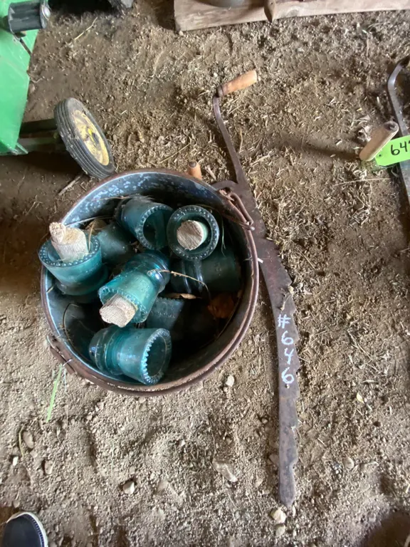 Insulators & hay knife