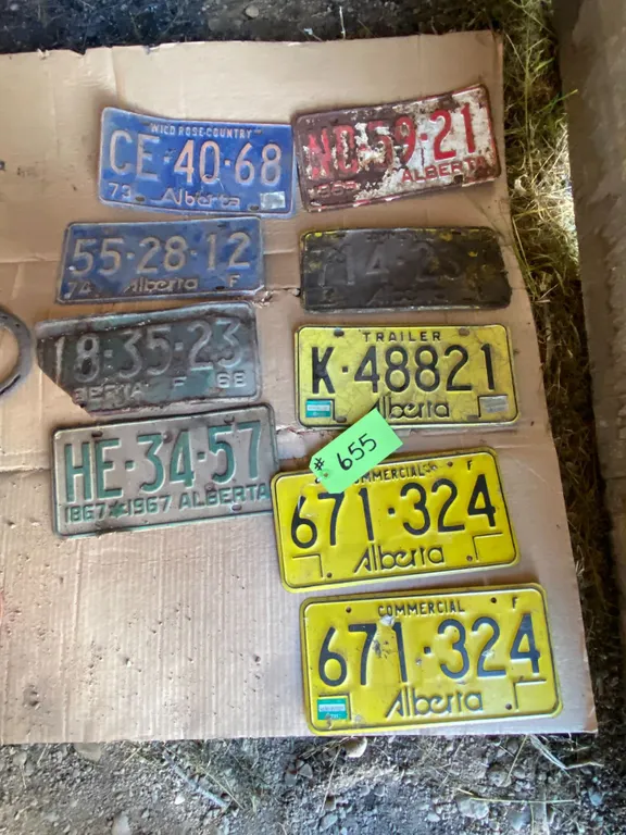 9- Various License plate (Selling all together)