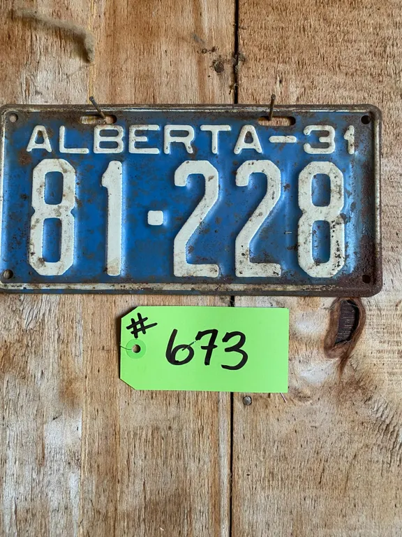 1931 Alberta license plate