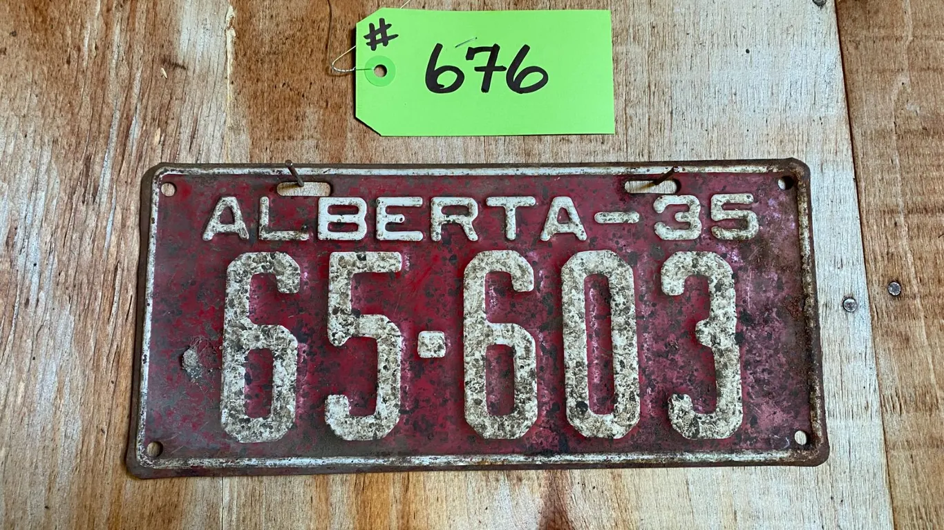 1935 Alberta License plate