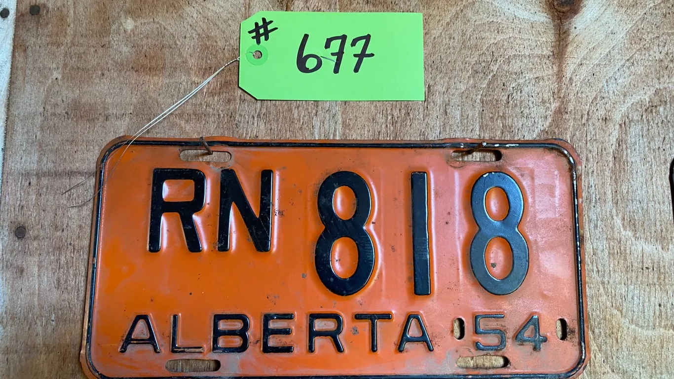 1954 Alberta License plate