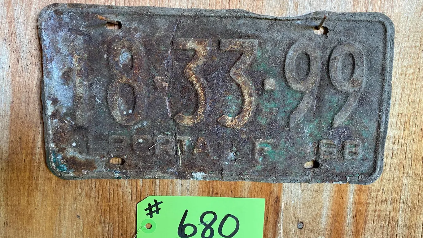 1968 Alberta license plate
