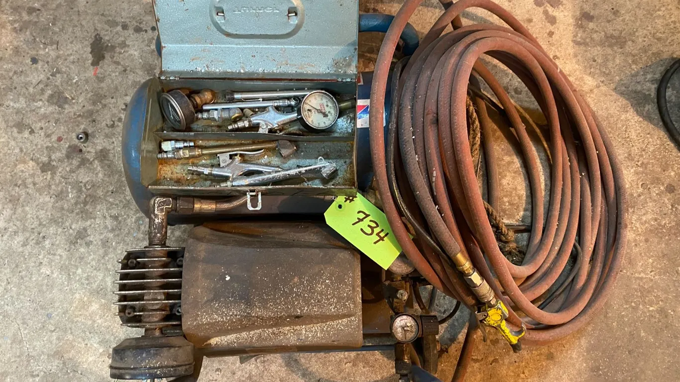 Portable compressor, hose & fittings