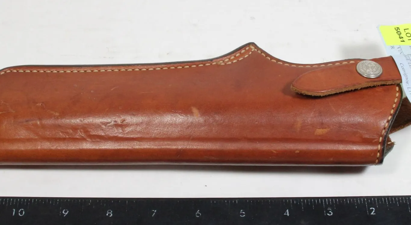 BROWN VINTAGE LEATHER BELT HOLSTER