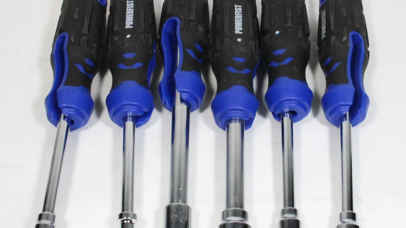 LOT OF 6 POWER FIST NUT DRIVERS SAE & METRIC SIZING
