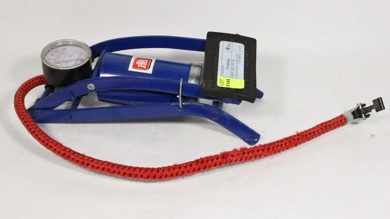 BLUE AIR PUMP WITH HOME HARDWARE STICKER