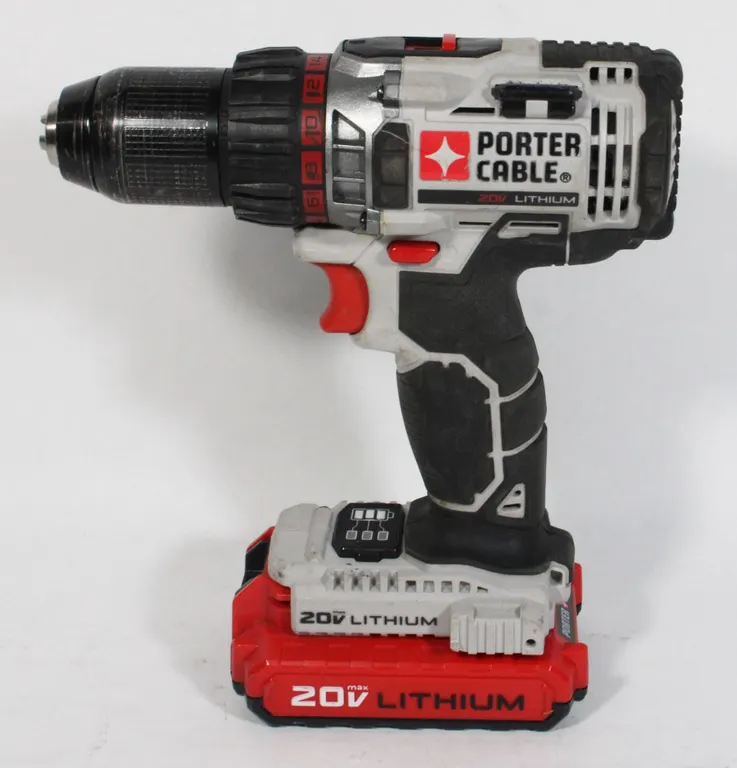 PORTER-CABLE 20V MAX DRILL/DRIVER WITH BATTERY &