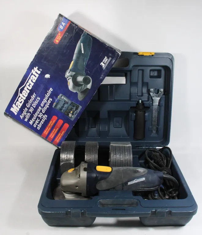 MASTERCRAFT ANGLE GRINDER IN CASE WITH