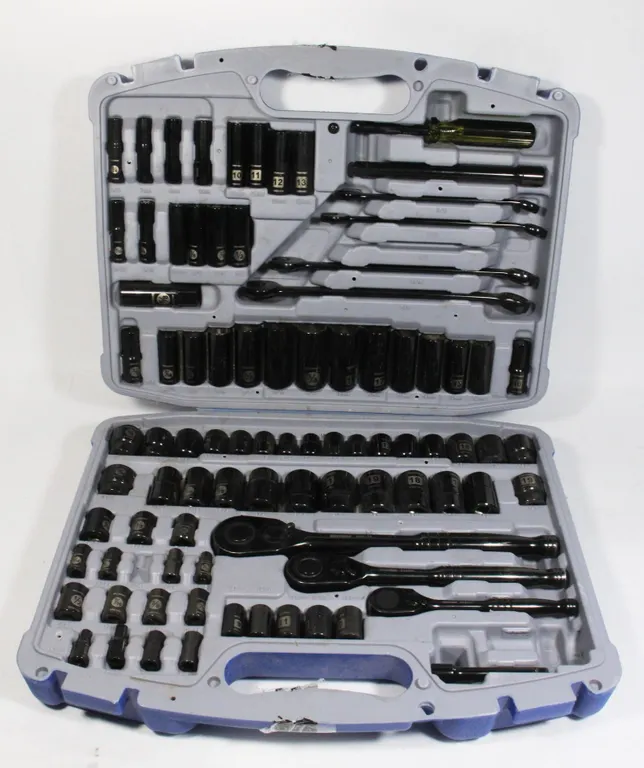 WESTWARD SOCKET SET IN CASE, NEAR COMPLETE