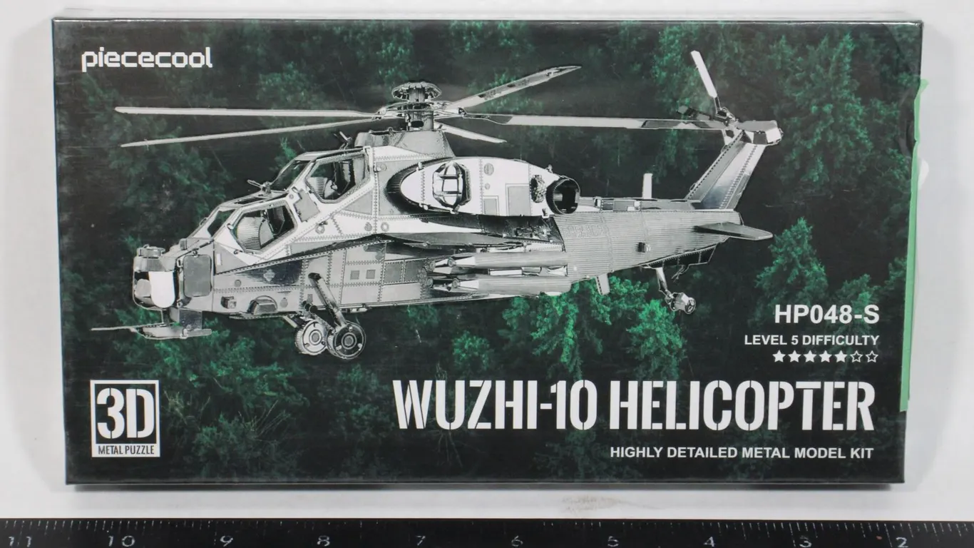 3D METAL PUZZLE WUZHI-10 HELICOPTER MODEL KIT