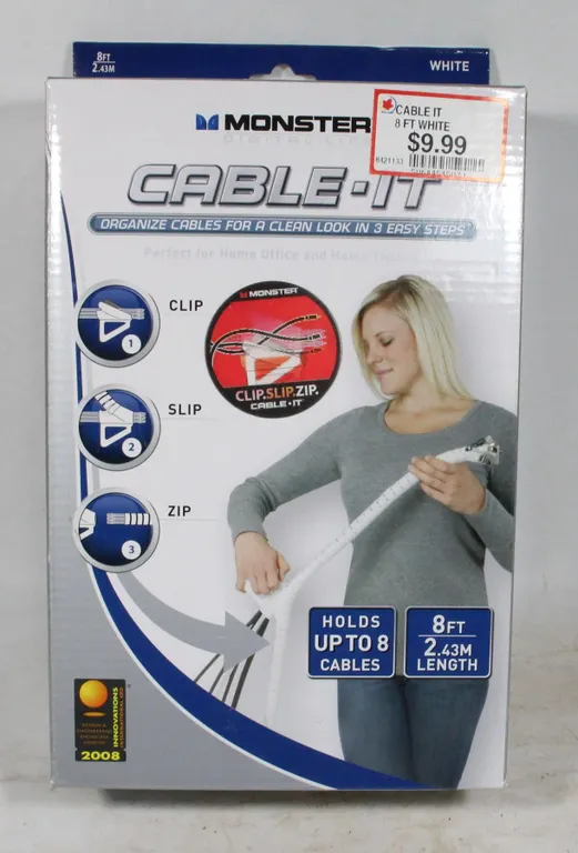 NEW MONSTER CABLE IT 8FT WHITE