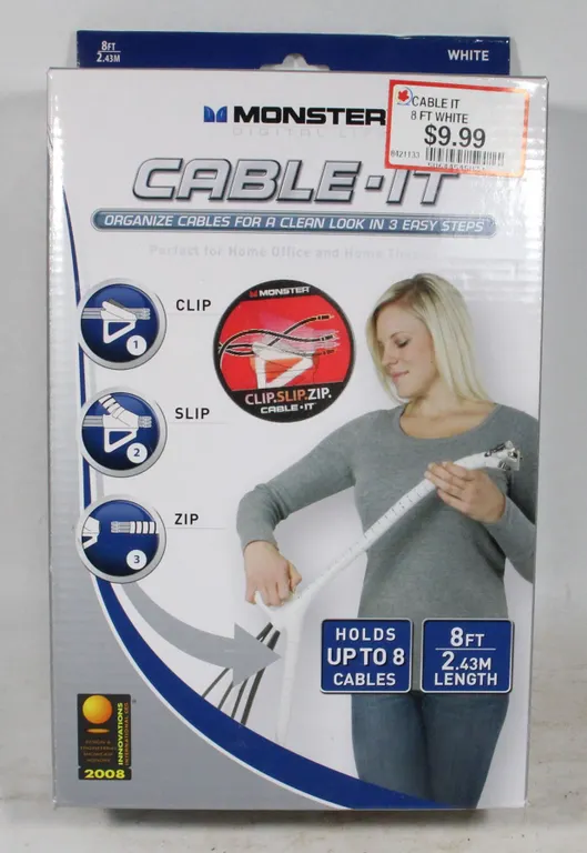 NEW MONSTER CABLE IT 8FT WHITE