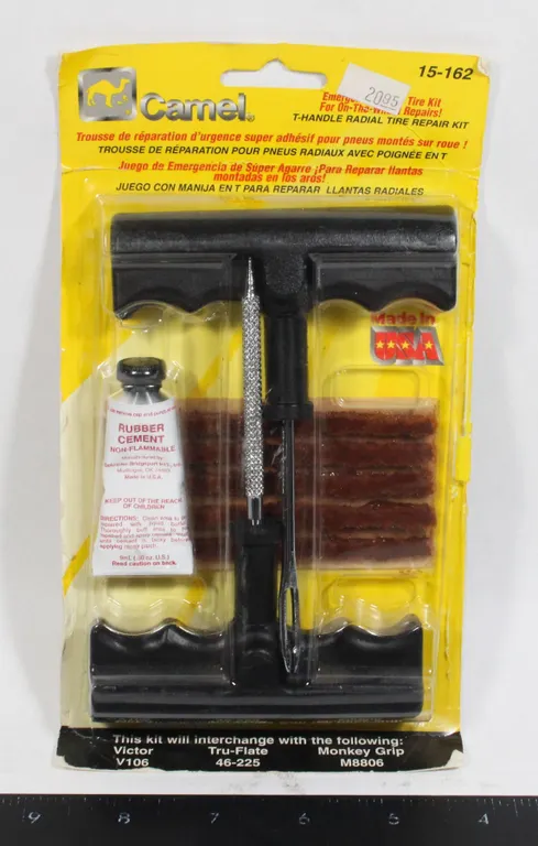 NEW CAMEL EMERGENCY TIRE REPAIR KIT RUBBER CEMENT
