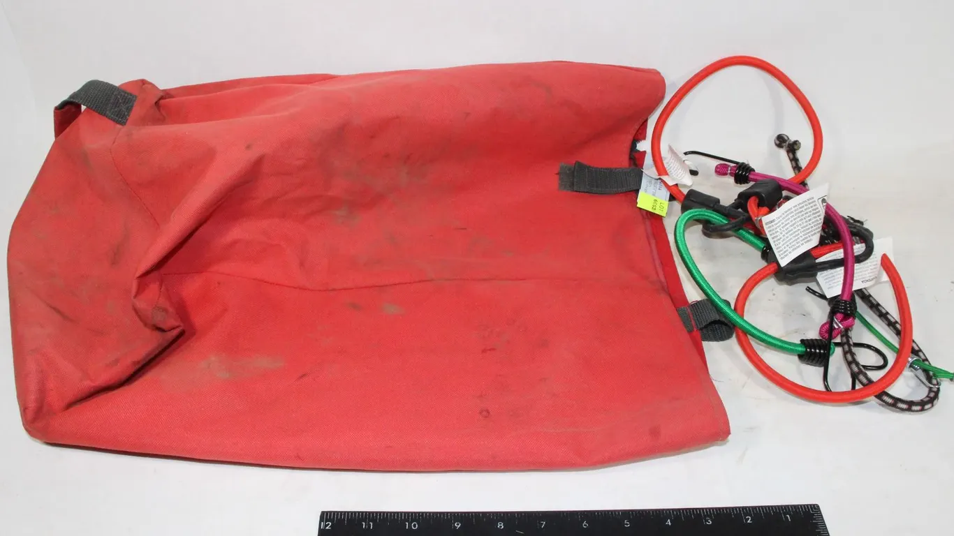ORANGE WATERPROOF DRY BAG WITH BUNGEE CORDS
