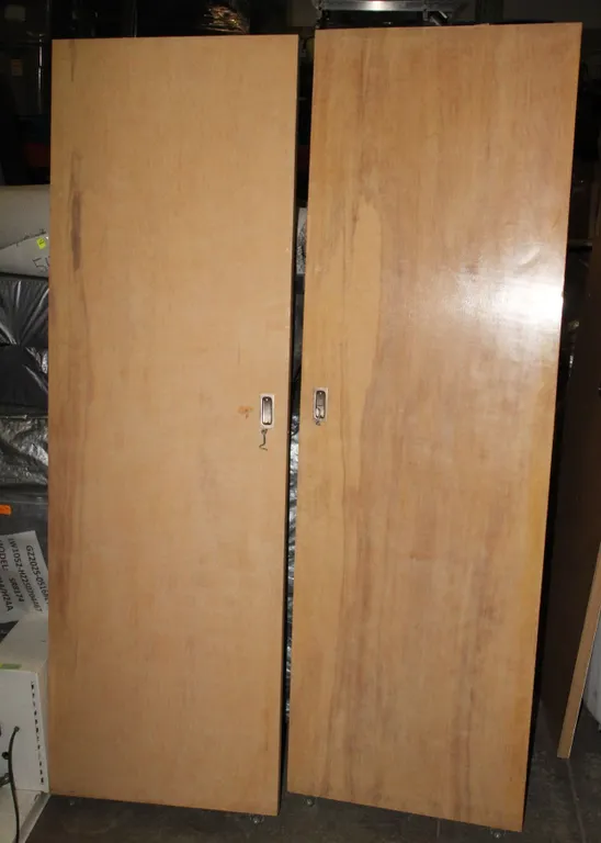 TWO 24" SPACE SAVING ROLLING DOORS (NO TRACK)
