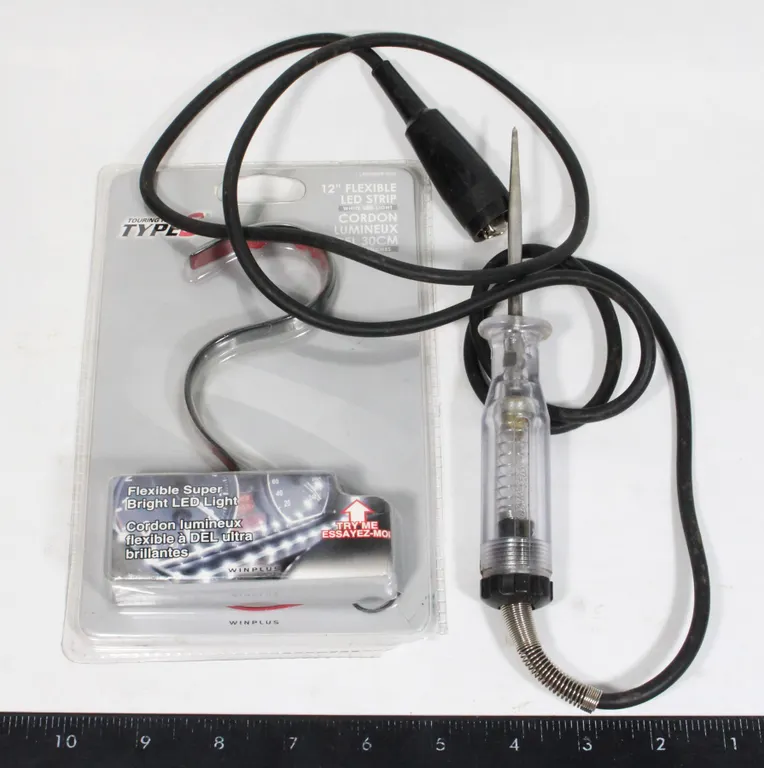 AUTOMOTIVE CIRCUIT TESTER & 12" LED LIGHT STRIP