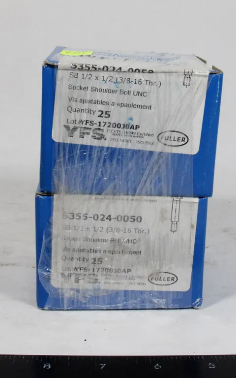 2 PK. 25 SOCKET SHOULDER BOLTS SB 1/2 X 1/2