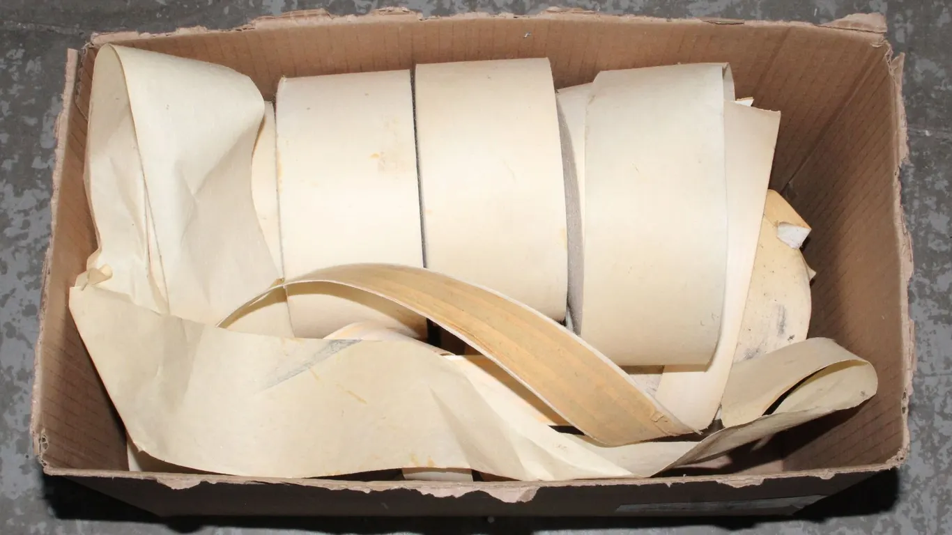 BOX OF DRYWALL TAPE, DIRTY FROM BEING IN STORAGE