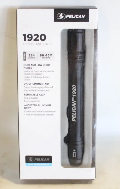 PELICAN 1920 LED FLASHLIGHT, HIGH AND LOW