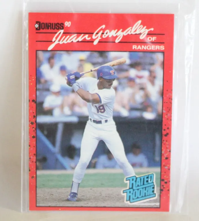 JUAN GONZALEZ RATED ROOKIE 33 RANGERS