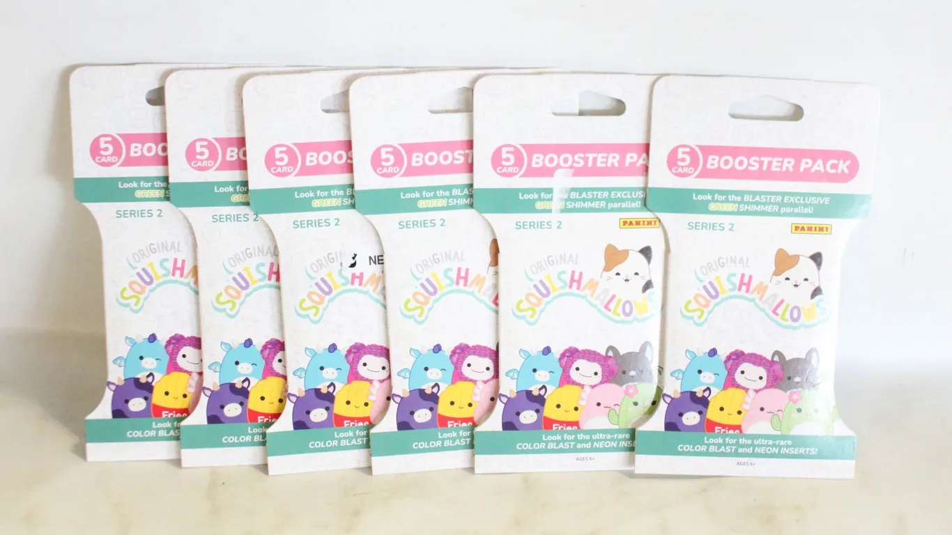 SQUISHMALLOWS 5 CARD BOOSTER PACKS X6
