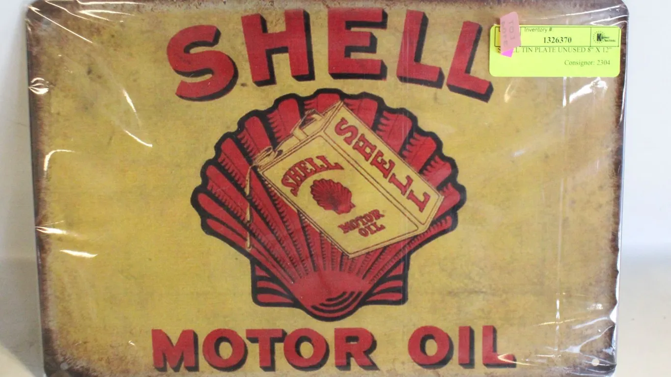 SHELL TIN PLATE UNUSED 8" X 12"