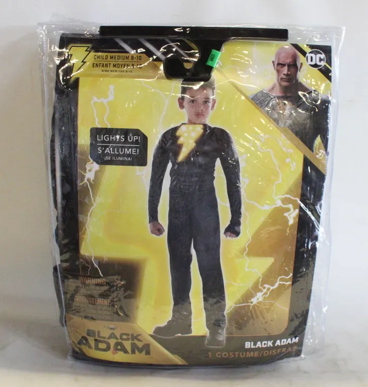 BLACK ADAM COSTUME CHILD SMALL 8-10