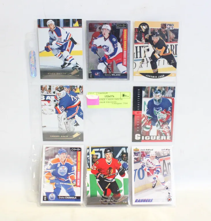 8 NHL ROOKIE CARDS SMYTH MILANO JAGR SALO ETC