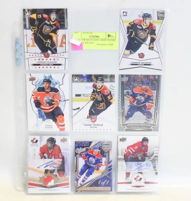 8 CONNOR MCDAVID CARDS OILERS OTTERS CANADA